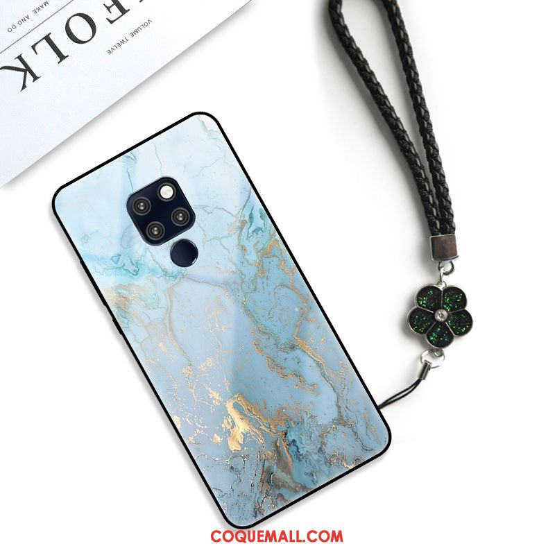 Étui Huawei Mate 20 X Amoureux Art Couvercle Arrière, Coque Huawei Mate 20 X Fluide Doux Bleu