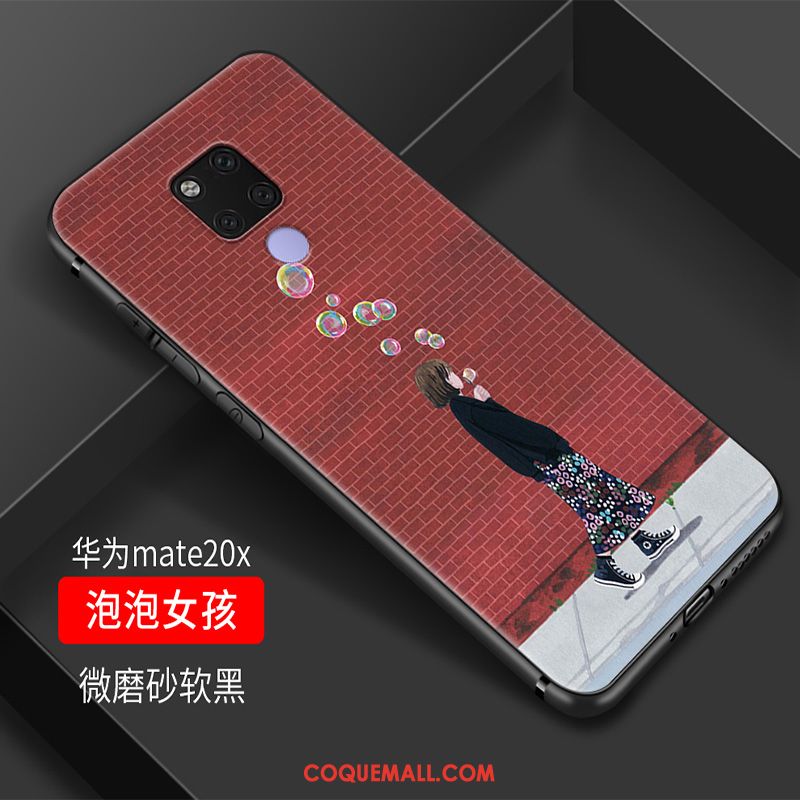 Étui Huawei Mate 20 X Fluide Doux Silicone Charmant, Coque Huawei Mate 20 X Créatif Tendance