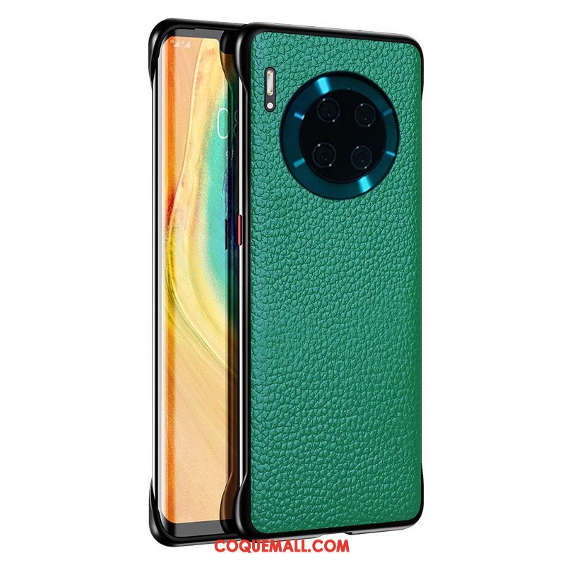 Étui Huawei Mate 30 En Cuir Luxe Litchi, Coque Huawei Mate 30 Téléphone Portable Légères