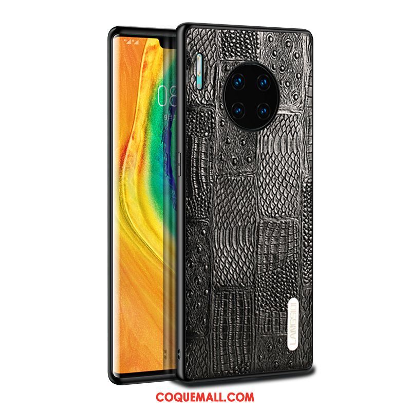 Étui Huawei Mate 30 Luxe Cuir Véritable Business, Coque Huawei Mate 30 Tout Compris Grande Marque