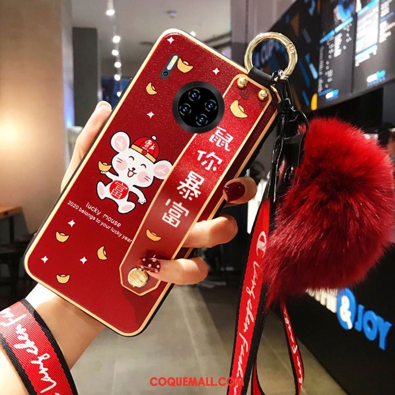 Étui Huawei Mate 30 Net Rouge Marque De Tendance Incassable, Coque Huawei Mate 30 Nouveau Rat