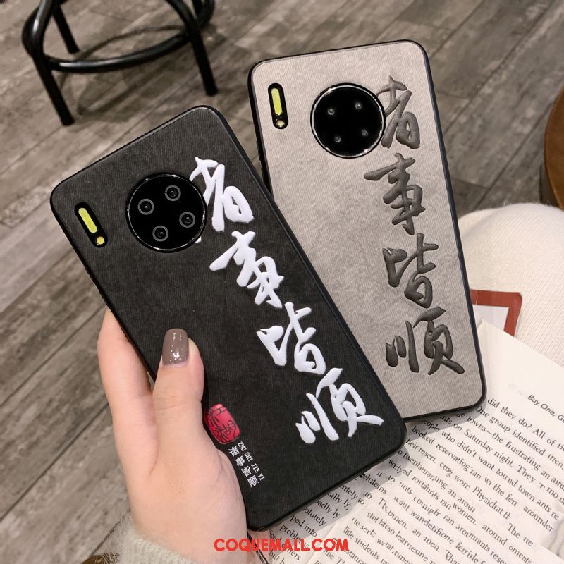 Étui Huawei Mate 30 Noir Personnalité Créatif, Coque Huawei Mate 30 Nouveau Incassable