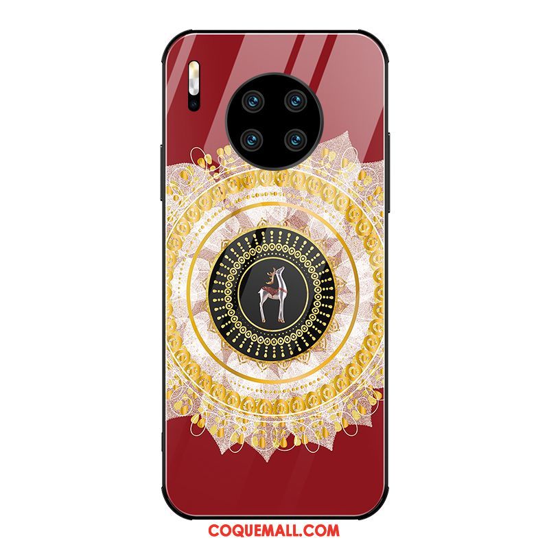 Étui Huawei Mate 30 Pro Miroir Protection Nouveau, Coque Huawei Mate 30 Pro Net Rouge Mode