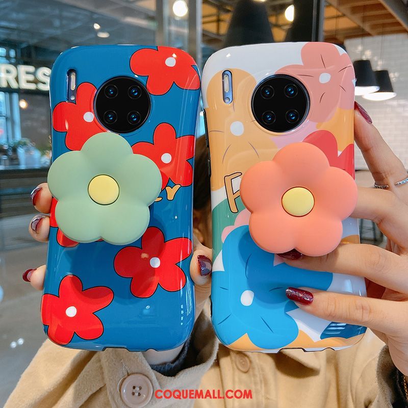 Étui Huawei Mate 30 Pro Net Rouge Fleurs Nouveau, Coque Huawei Mate 30 Pro Téléphone Portable Petit