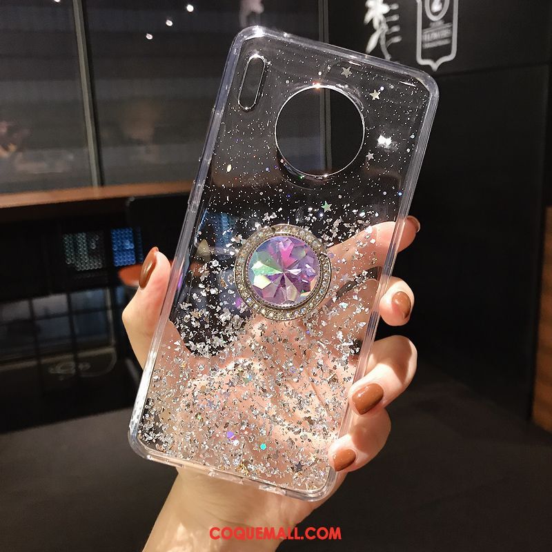 Étui Huawei Mate 30 Pro Nouveau Transparent Anneau, Coque Huawei Mate 30 Pro Téléphone Portable Luxe