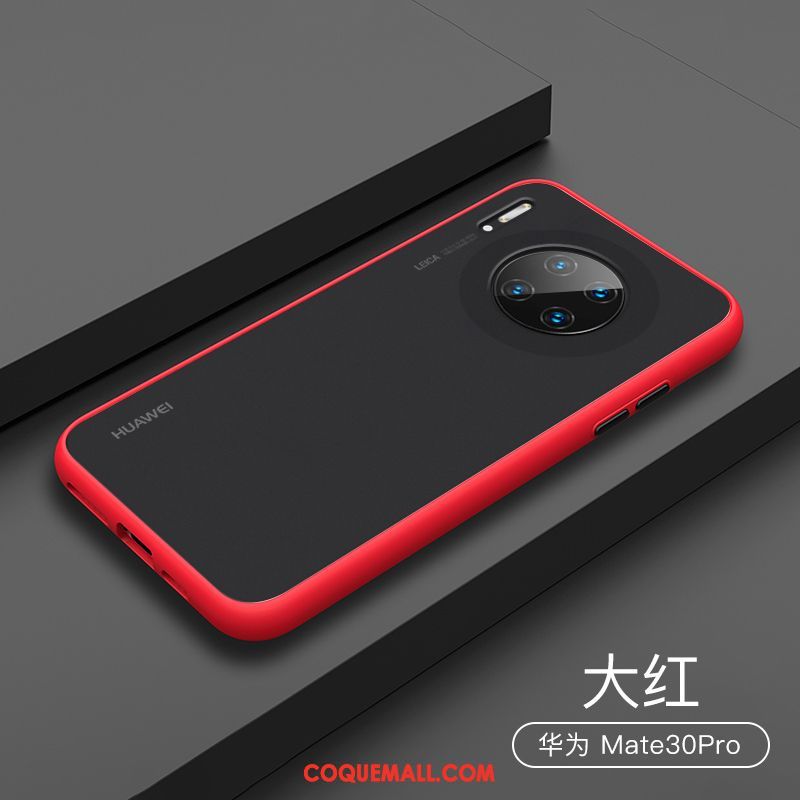 Étui Huawei Mate 30 Pro Personnalité Fluide Doux Protection, Coque Huawei Mate 30 Pro Net Rouge Incassable