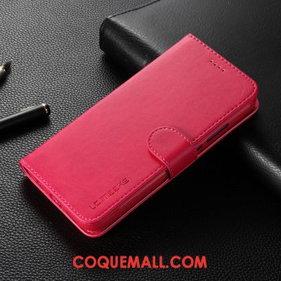 Étui Huawei Mate 30 Pro Protection En Cuir Rouge, Coque Huawei Mate 30 Pro Téléphone Portable Fluide Doux