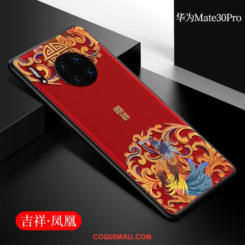 Étui Huawei Mate 30 Pro Rouge Marque De Tendance Personnalité, Coque Huawei Mate 30 Pro Téléphone Portable Créatif