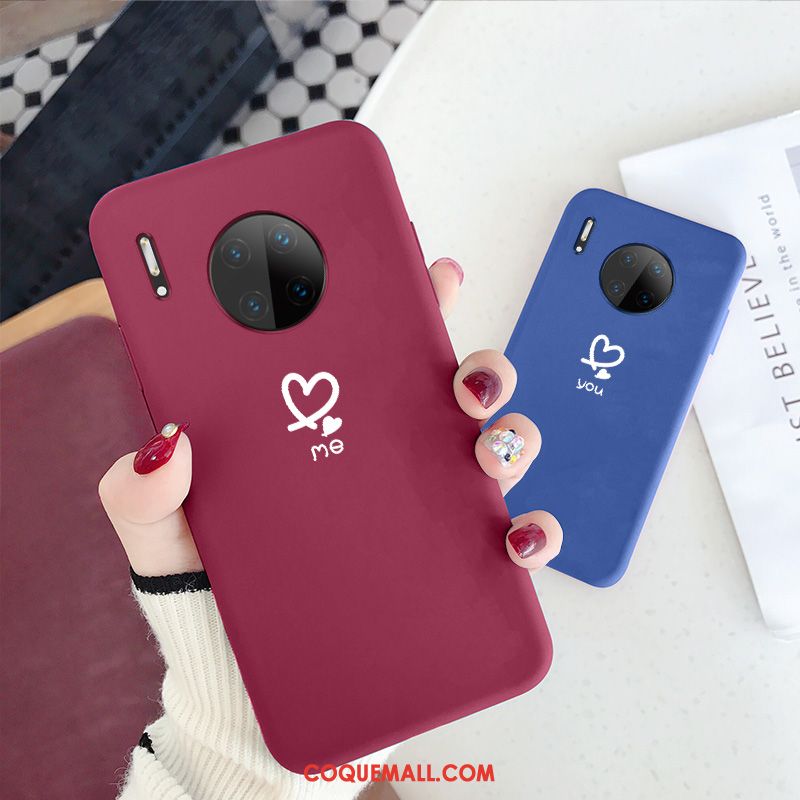 Étui Huawei Mate 30 Pro Téléphone Portable Silicone Incassable, Coque Huawei Mate 30 Pro Simple Amour