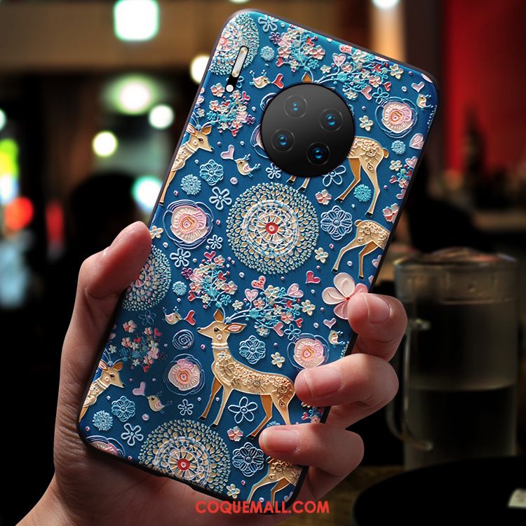 Étui Huawei Mate 30 Pro Vent Nouveau Protection, Coque Huawei Mate 30 Pro Créatif Bleu