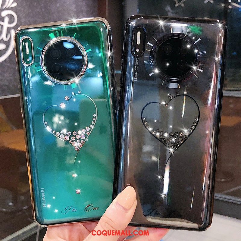 Étui Huawei Mate 30 Transparent Nouveau Téléphone Portable, Coque Huawei Mate 30 Vert Net Rouge