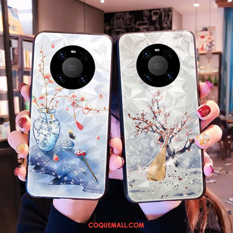 Étui Huawei Mate 40 Art Simple Style Chinois, Coque Huawei Mate 40 Losange Téléphone Portable