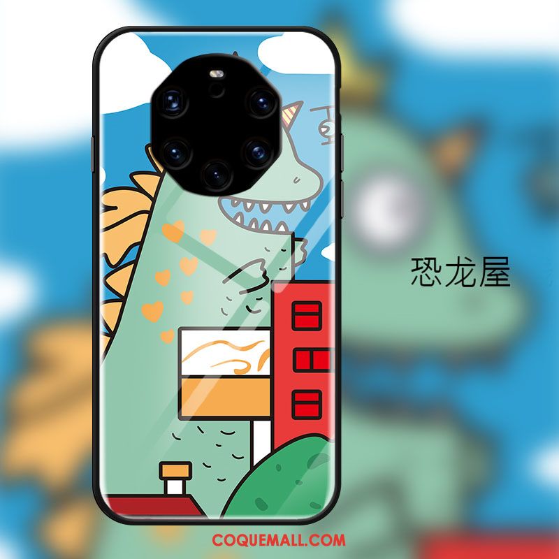 Étui Huawei Mate 40 Rs Vert Dessin Animé Frais, Coque Huawei Mate 40 Rs Ornements Suspendus Verre Trempé