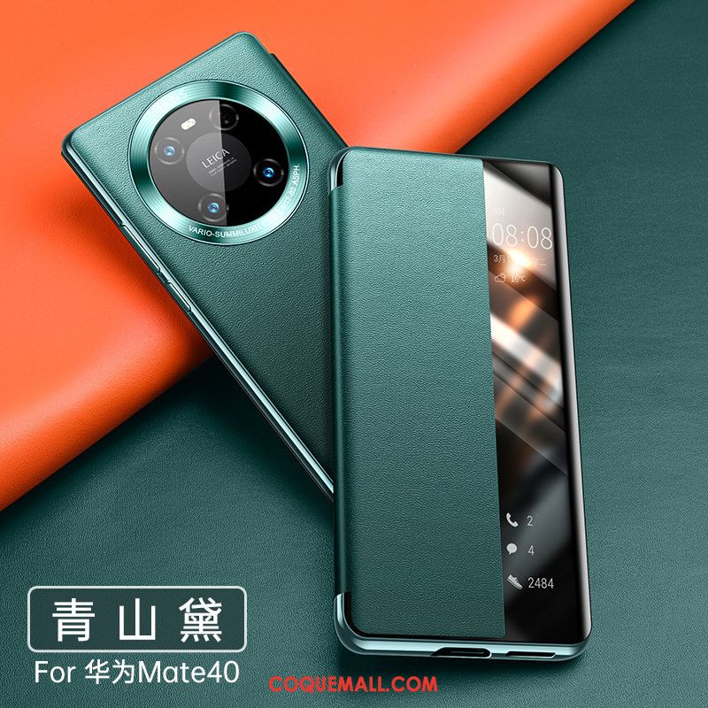 Étui Huawei Mate 40 Téléphone Portable Cuir Véritable Protection, Coque Huawei Mate 40 Business Luxe