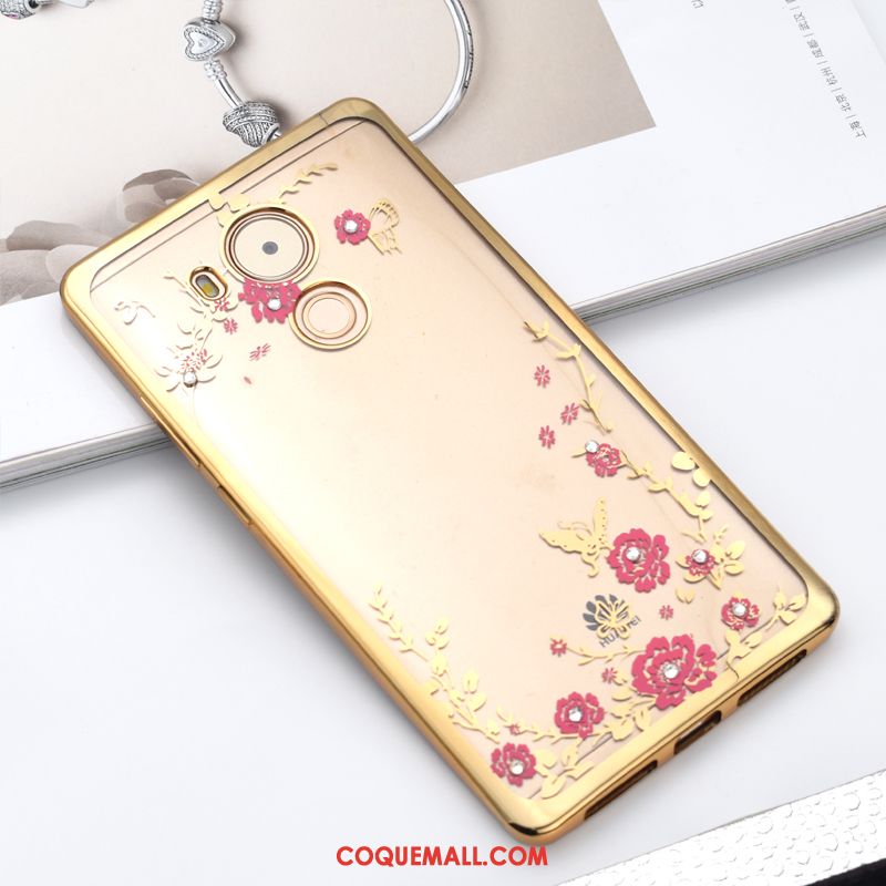 Étui Huawei Mate 8 Anneau Protection Téléphone Portable, Coque Huawei Mate 8 Or Rose Strass