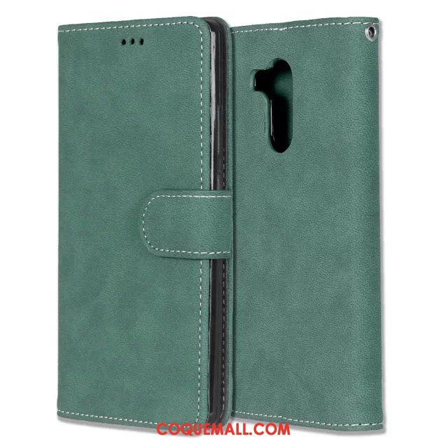 Étui Huawei Mate 8 Clamshell Téléphone Portable Délavé En Daim, Coque Huawei Mate 8 Vert Fluide Doux Beige