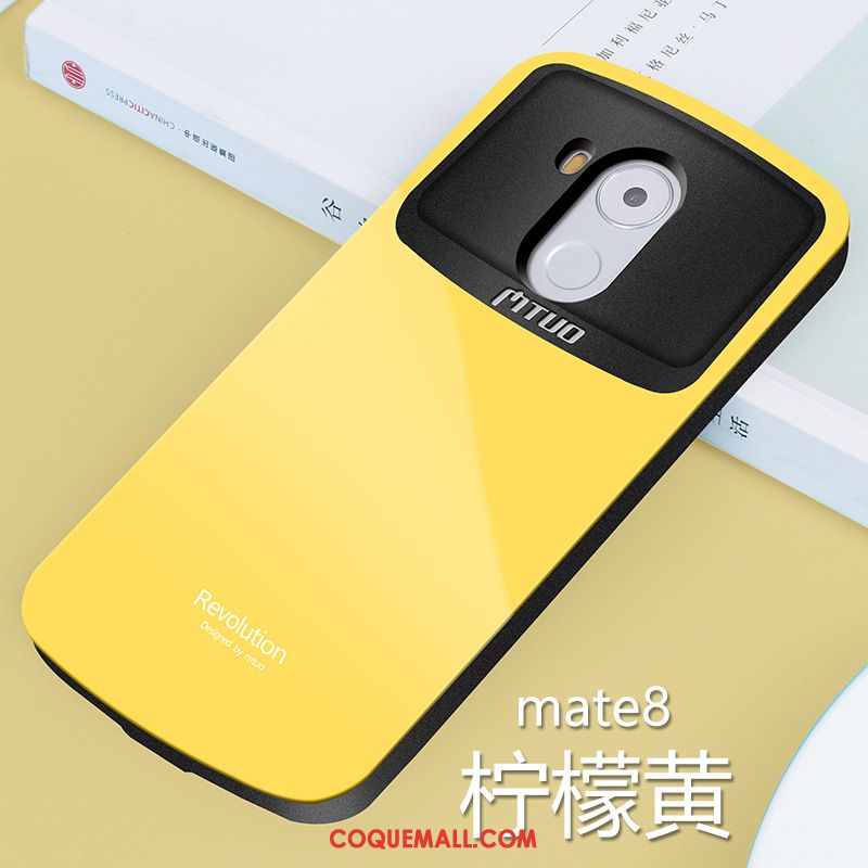 Étui Huawei Mate 8 Silicone Protection Difficile, Coque Huawei Mate 8 Jaune Incassable Beige