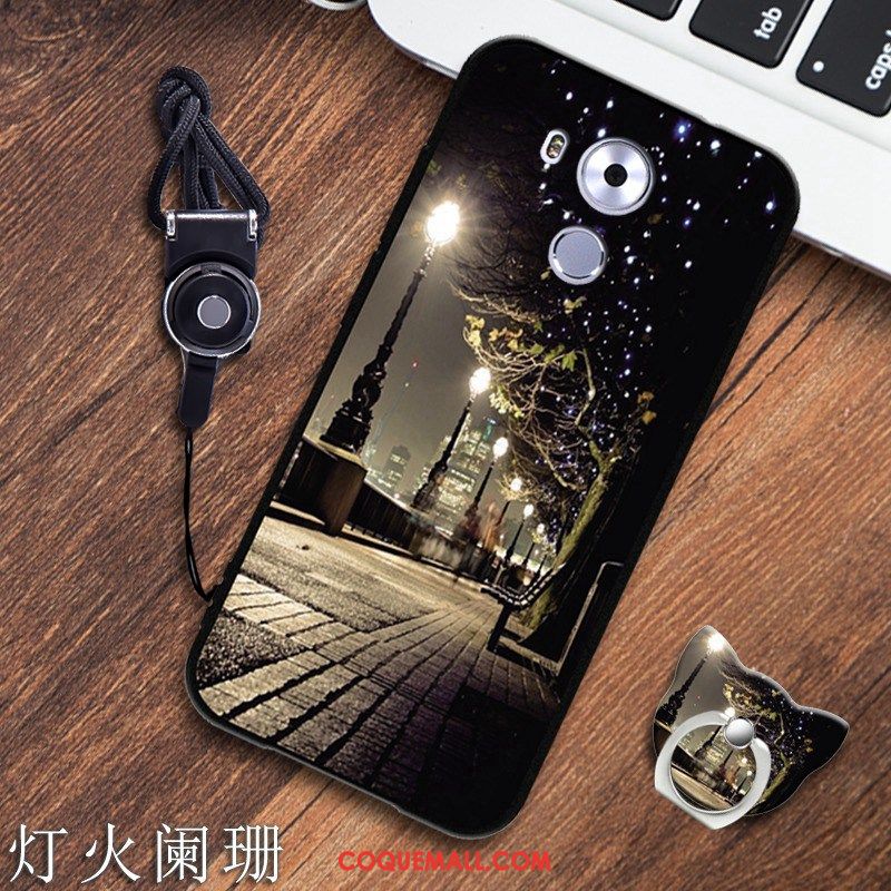 Étui Huawei Mate 8 Téléphone Portable Noir Incassable, Coque Huawei Mate 8 Légère