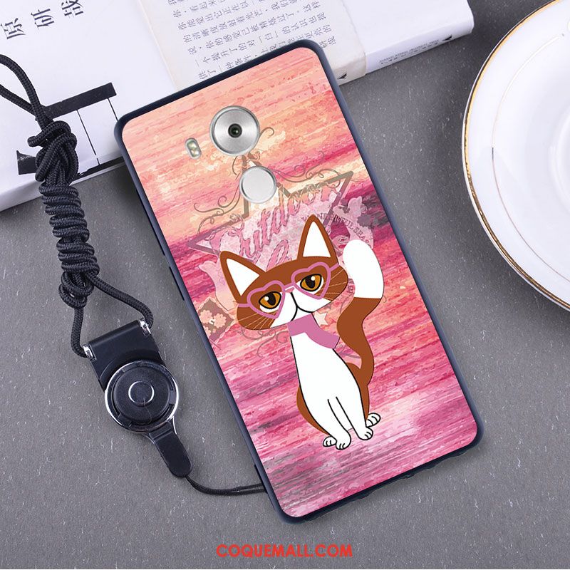 Étui Huawei Mate 8 Téléphone Portable Rose Silicone, Coque Huawei Mate 8 Incassable Fluide Doux