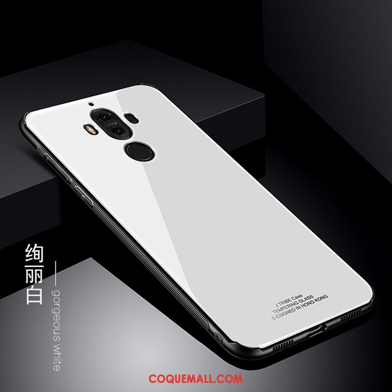 Étui Huawei Mate 9 Brillant Blanc Protection, Coque Huawei Mate 9 Nouveau Verre