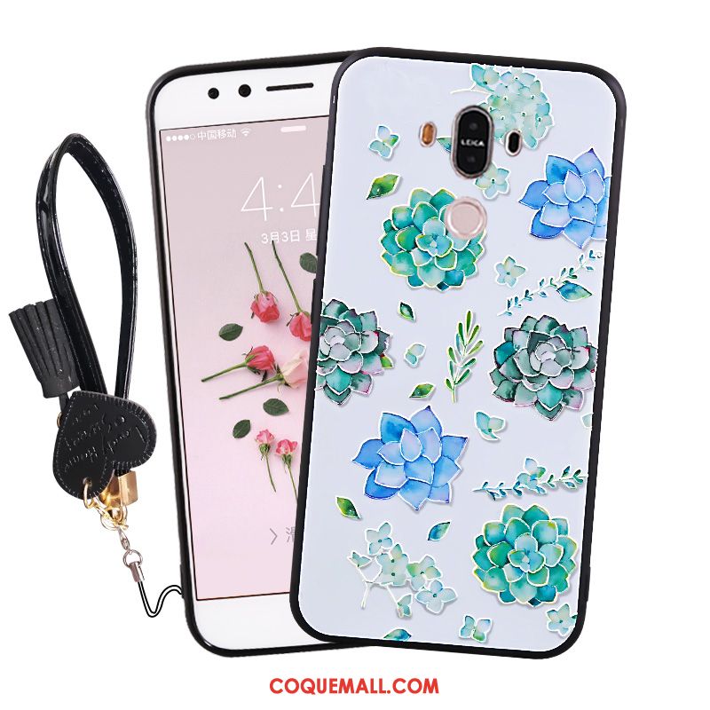 Étui Huawei Mate 9 Fluide Doux Téléphone Portable Vert, Coque Huawei Mate 9 Gaufrage