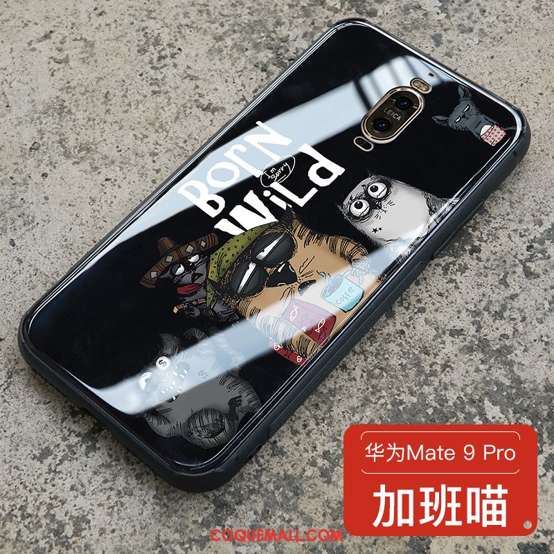Étui Huawei Mate 9 Pro Créatif Verre Téléphone Portable, Coque Huawei Mate 9 Pro Nouveau Personnalité