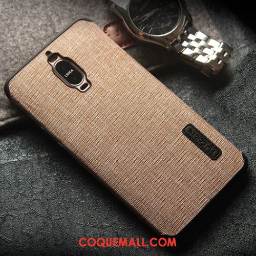 Étui Huawei Mate 9 Pro Incassable Protection Toile, Coque Huawei Mate 9 Pro Kaki Tout Compris Braun