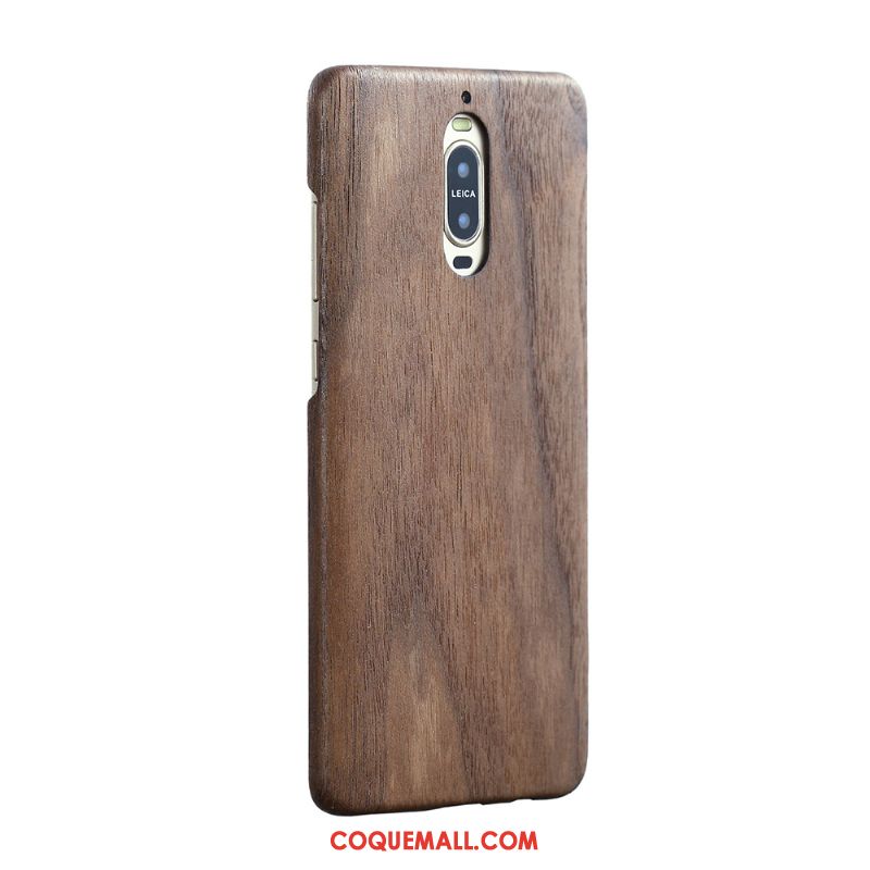 Étui Huawei Mate 9 Pro Protection En Bois Téléphone Portable, Coque Huawei Mate 9 Pro Bois Très Mince Braun Nackte Farbe