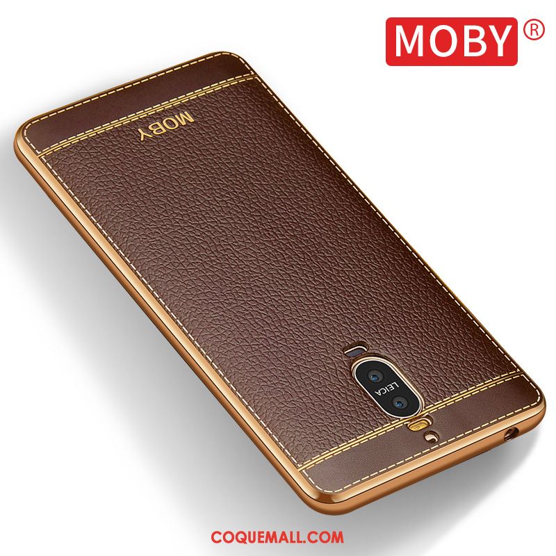 Étui Huawei Mate 9 Pro Silicone Téléphone Portable Protection, Coque Huawei Mate 9 Pro Marron Mode