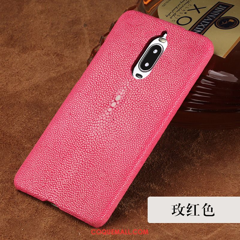 Étui Huawei Mate 9 Pro Téléphone Portable Marque De Tendance Incassable, Coque Huawei Mate 9 Pro Rouge Étui En Cuir