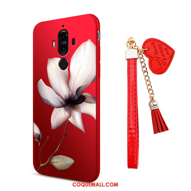 Étui Huawei Mate 9 Tendance Protection Téléphone Portable, Coque Huawei Mate 9 Rouge Fluide Doux