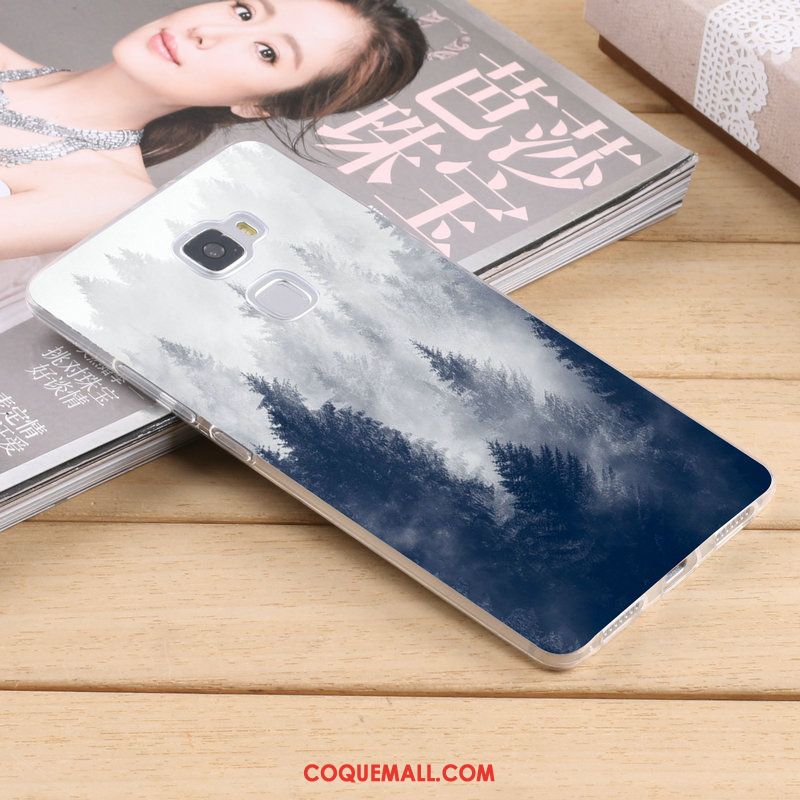 Étui Huawei Mate S Noir Téléphone Portable Fluide Doux, Coque Huawei Mate S Peinture Délavé En Daim