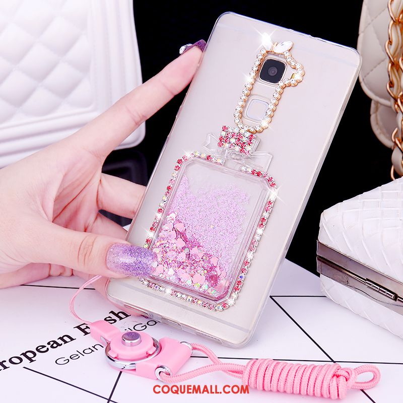 Étui Huawei Mate S Rose Fluide Doux Incassable, Coque Huawei Mate S Téléphone Portable