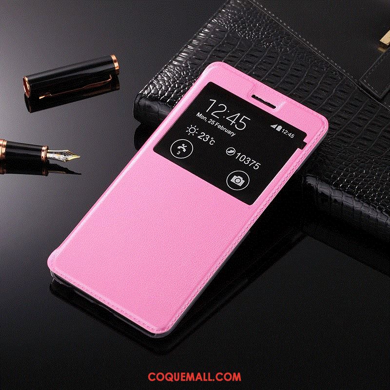 Étui Huawei Mate S Étui En Cuir Incassable Fluide Doux, Coque Huawei Mate S Rose Téléphone Portable