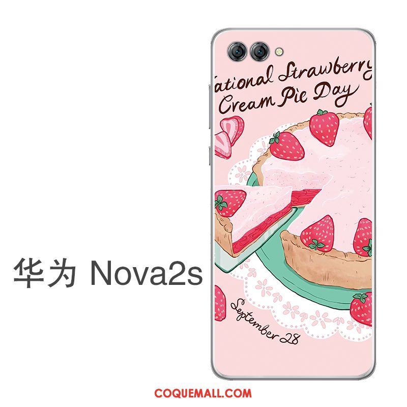 Étui Huawei Nova 2s Jeunesse Net Rouge Protection, Coque Huawei Nova 2s Rose Légère