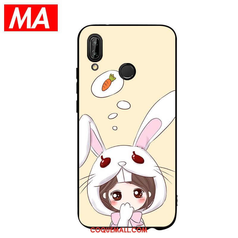 Étui Huawei Nova 3 Fluide Doux Téléphone Portable Silicone, Coque Huawei Nova 3 Mignonne Jaune