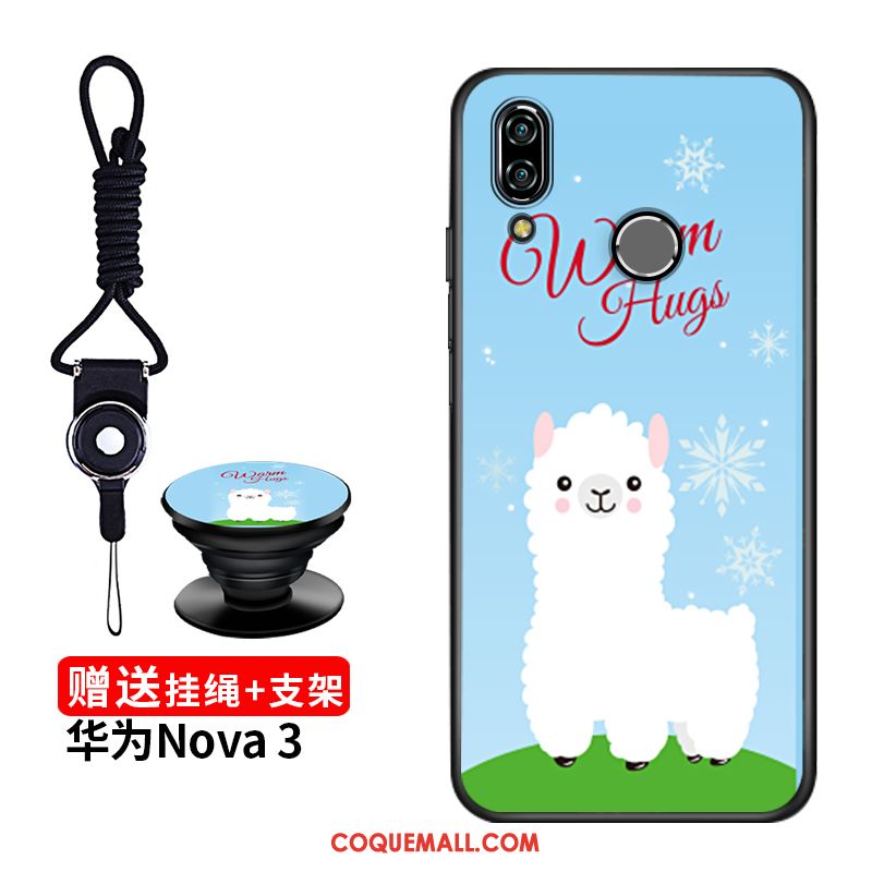 Étui Huawei Nova 3 Silicone Téléphone Portable Créatif, Coque Huawei Nova 3 Ornements Suspendus Protection