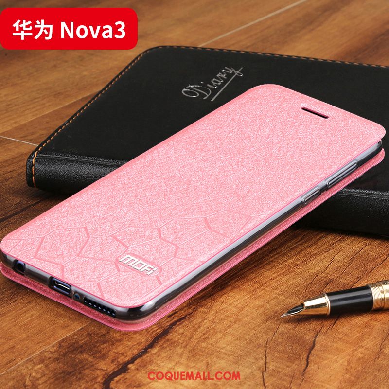 Étui Huawei Nova 3 Silicone Téléphone Portable Légère, Coque Huawei Nova 3 Étui En Cuir Rose