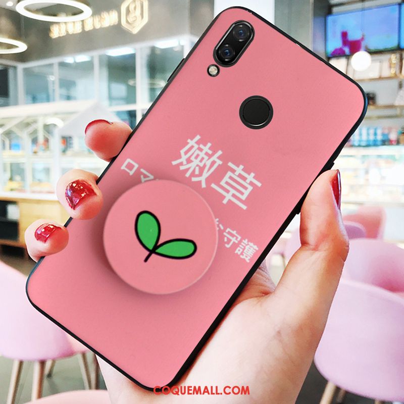 Étui Huawei Nova 3 Téléphone Portable Fluide Doux Support, Coque Huawei Nova 3 Incassable Rose