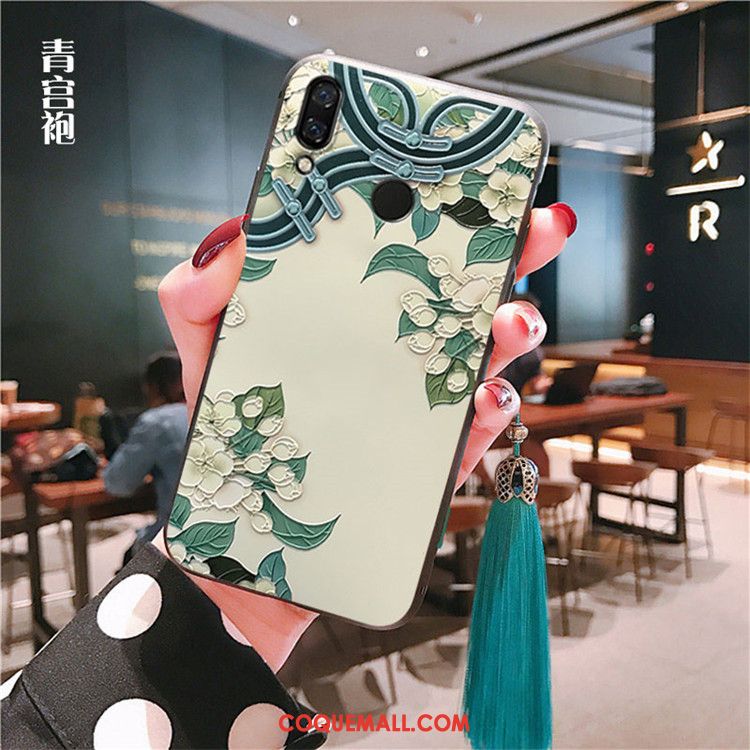 Étui Huawei Nova 3 Téléphone Portable Fluide Doux À Franges, Coque Huawei Nova 3 Vent Vert