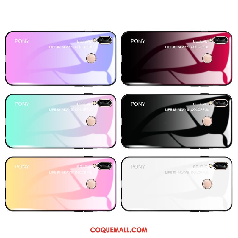 Étui Huawei Nova 3e Marque De Tendance Personnalité Protection, Coque Huawei Nova 3e Simple Verre