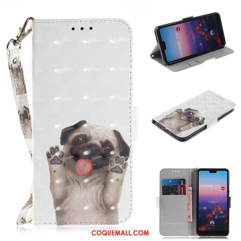 Étui Huawei Nova 3e Peinture Protection Téléphone Portable, Coque Huawei Nova 3e Chiens Incassable