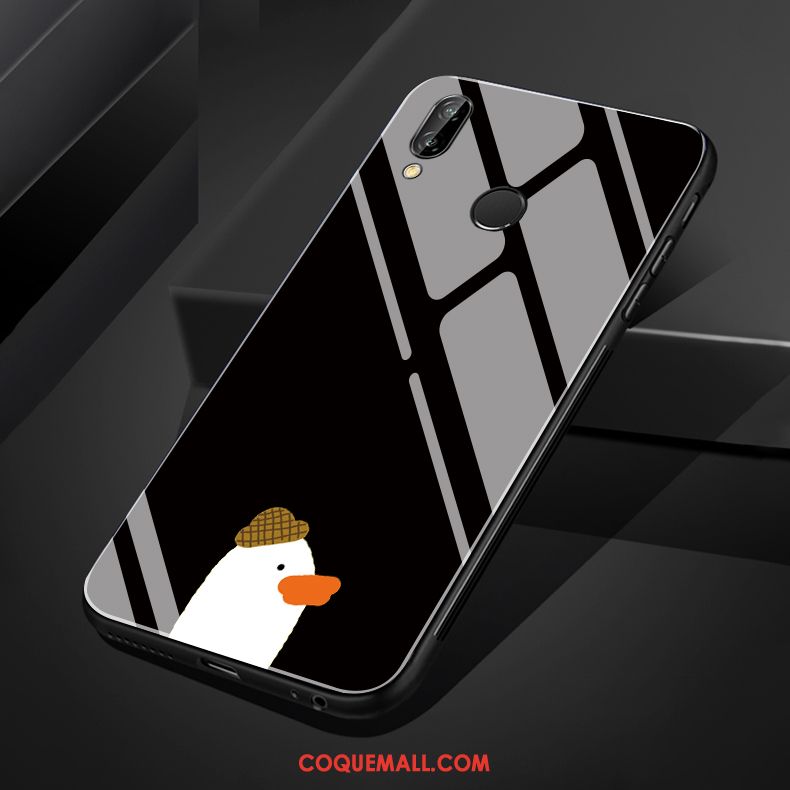 Étui Huawei Nova 3e Simple Canard Téléphone Portable, Coque Huawei Nova 3e Verre Mignonne