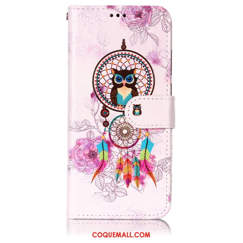 Étui Huawei Nova 3e Étui En Cuir Rose Vent, Coque Huawei Nova 3e Protection Peinture