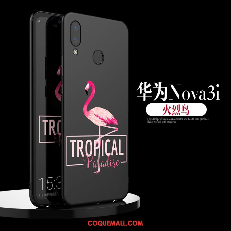 Étui Huawei Nova 3i Créatif Marque De Tendance Étoile, Coque Huawei Nova 3i Noir Téléphone Portable