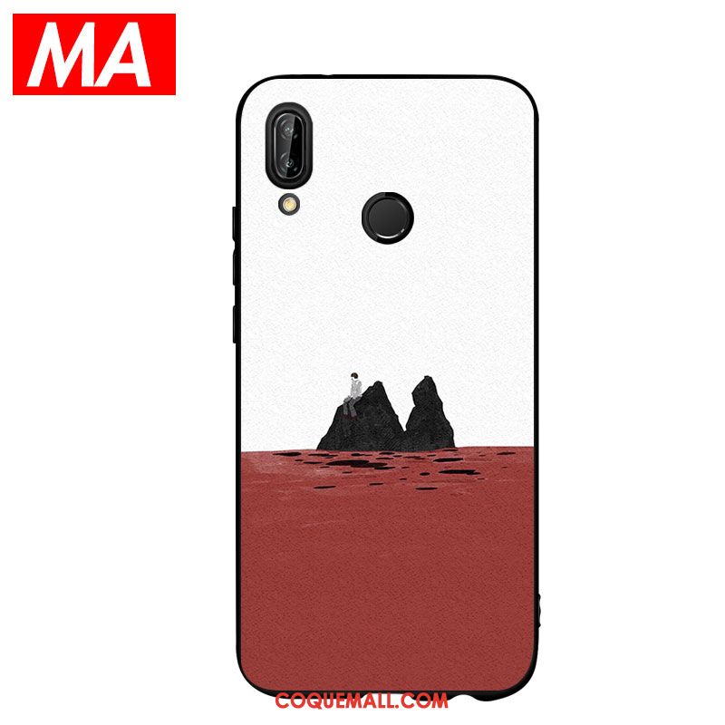 Étui Huawei Nova 3i Peinture À L'huile Protection Simple, Coque Huawei Nova 3i Blanc Beau