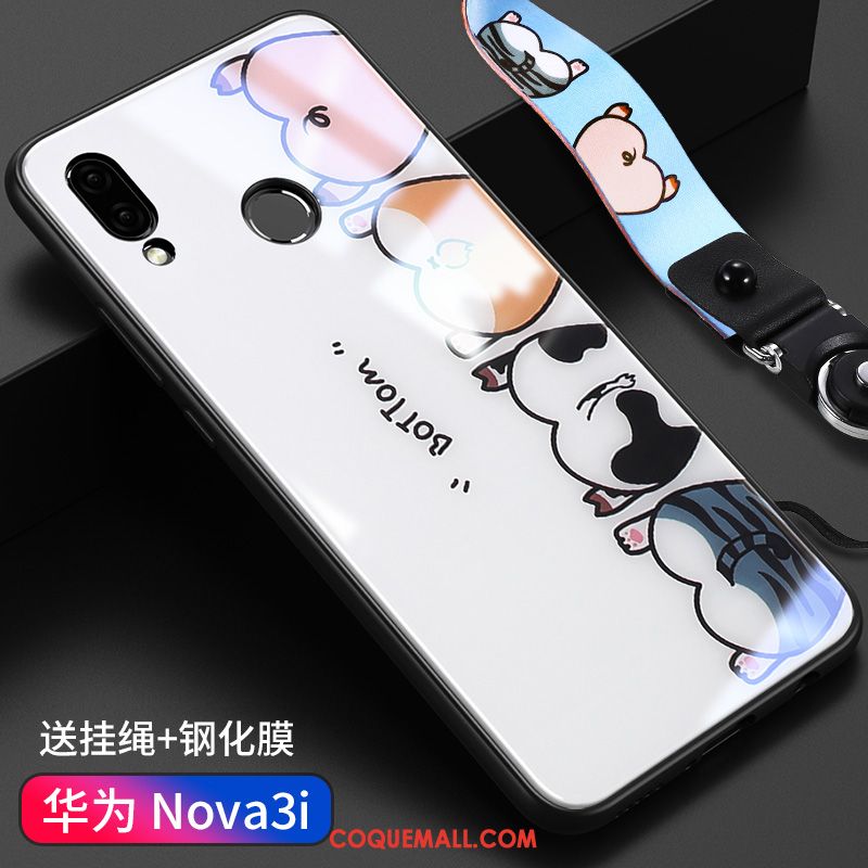 Étui Huawei Nova 3i Protection Personnalité Incassable, Coque Huawei Nova 3i Verre Nouveau