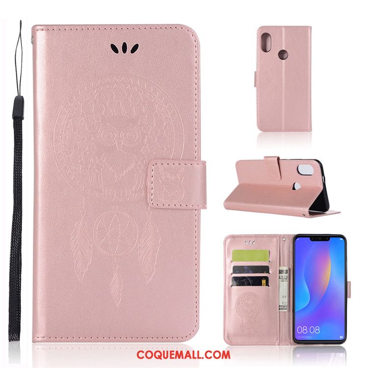 Étui Huawei Nova 3i Protection Étui En Cuir Tout Compris, Coque Huawei Nova 3i Rose Dessin Animé