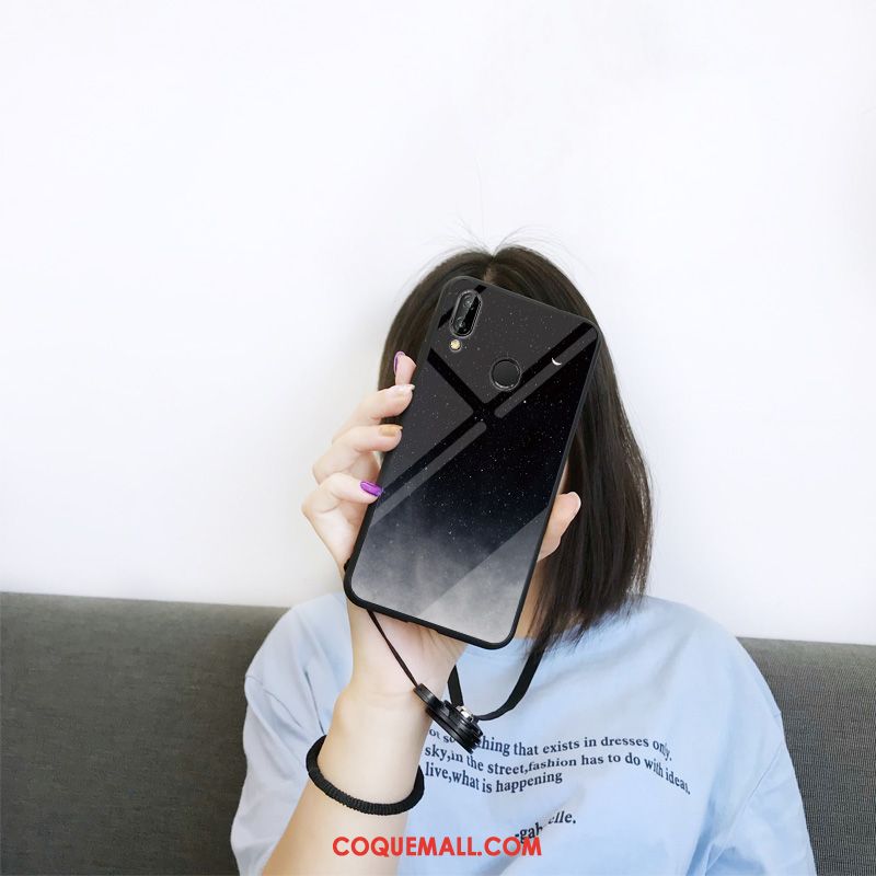 Étui Huawei Nova 3i Silicone Noir Miroir, Coque Huawei Nova 3i Créatif Protection