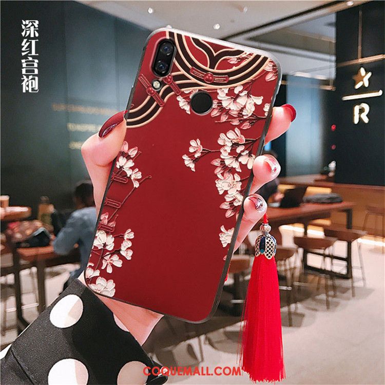 Étui Huawei Nova 3i À Franges Tendance Rouge, Coque Huawei Nova 3i Fluide Doux Vent